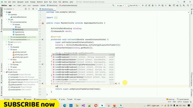 6. WhatsApp Clone - Adding Menu and LogOut Code | Firebase | Android Project смотреть онлайн