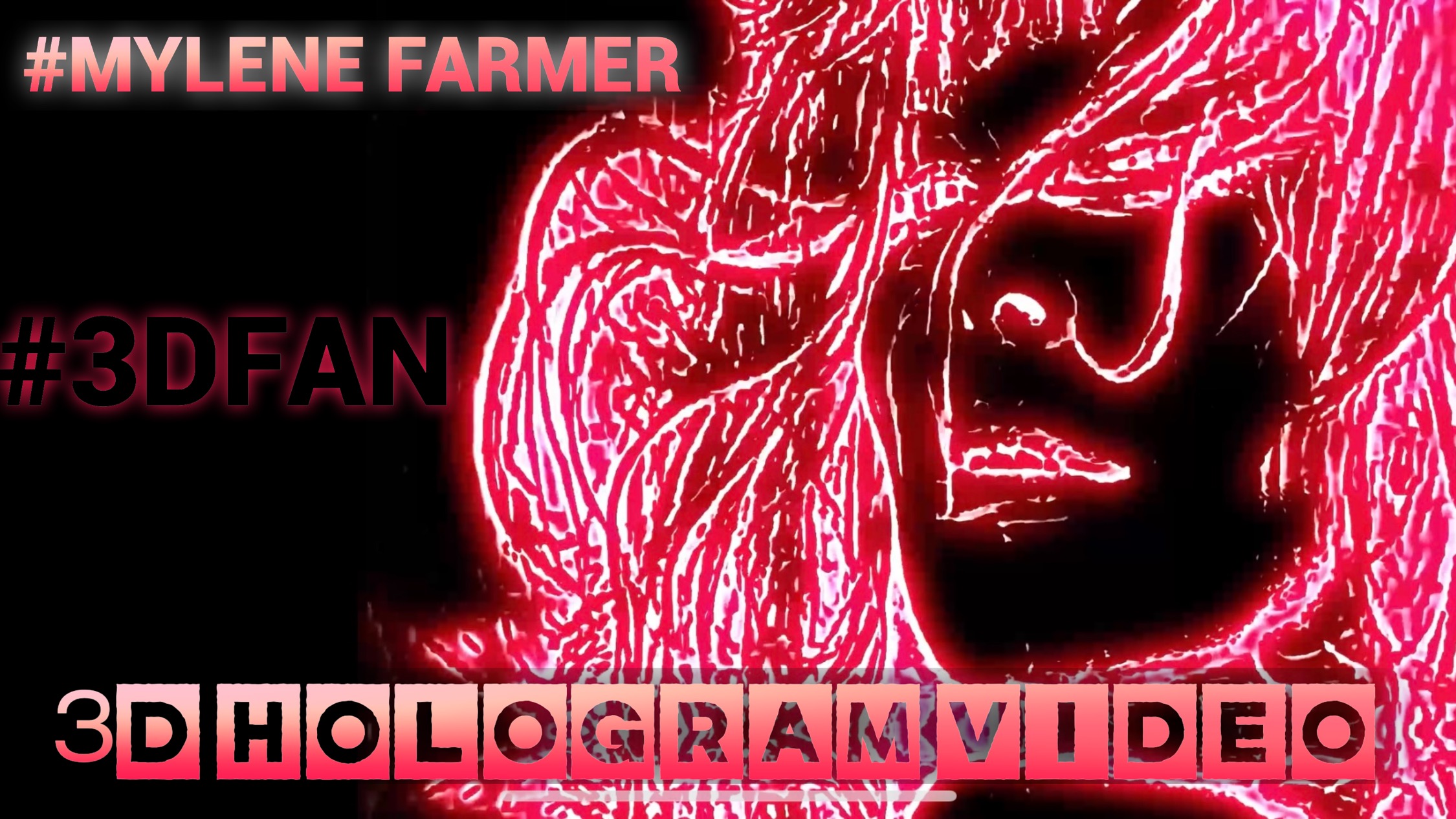 Mylene Farmer. 4К. 3D голограмма. Для 3D  вентилятора. #3dhologramfan #hologram #4k
