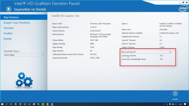 DirectX Sürümü Öğrenme | Ekran Kartının Desteklediği смотреть онлайн