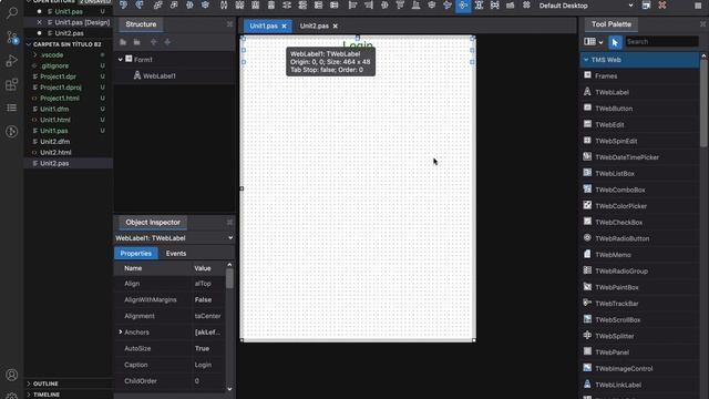 TMS WEB Core for Visual Studio Code visual form inheritance смотреть онлайн