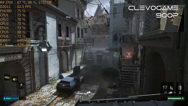 Deus Ex Mankind Divided R9 270x - 1080p - 900p - 720p смотреть онлайн