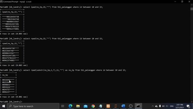 Post 4. SQL. Penggunaan FUNCTIONS pada databases mysql смотреть онлайн