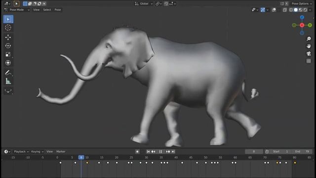BLENDER 2.93 проба анимации с картинки покадровки смотреть онлайн