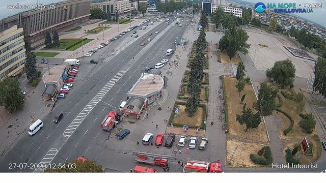 ОНЛАЙН веб камеры Запорожья. Пл. Фестивальная 2020 07 27 смотреть онлайн