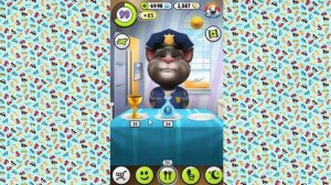 Игра мультик.  My Talking Tom/Мой говорящий Том. 100 уровень.