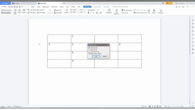 How to delete table row in wps office writer | delete a row in wps office writer | writer tutorial смотреть онлайн