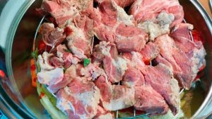 Овощи с мясом в аэрогриле