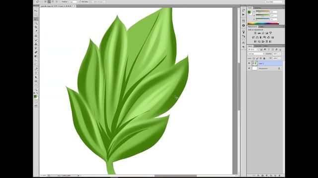 How To BLEND COLORS for LEAF (For Beginners) | Photoshop Digital Painting Tutorial смотреть онлайн