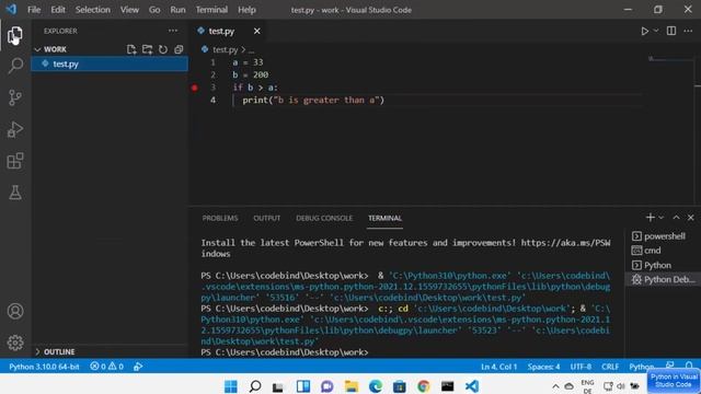 Debugging Python with Visual Studio Code (VSCode) смотреть онлайн