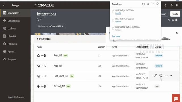 How to Export an integration in Oracle Integration 3, Export .iar file in OIC 3 смотреть онлайн