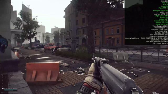Escape From Tarkov / Max Settings 1080p / Ryzen 5 5600x + Radeon RX 6700XT / Offline Mode