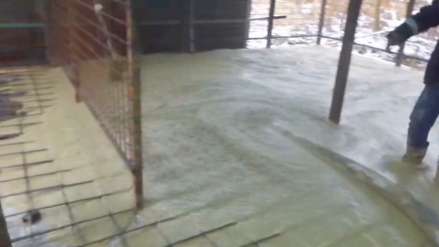Заливка бетонных полов в новом вольере для медведей смотреть онлайн