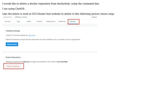 CentOS environment: How to delete docker repository from docker hub, using linux command line смотреть онлайн
