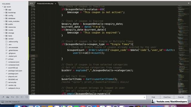 #151 Make E-com in Laravel 8 | Work on Pending Coupon Functionality | Coupon Type : Single/Multiple смотреть онлайн