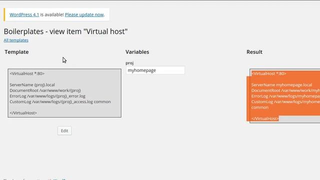 TextTemplate WordPress plugin - create apache virtual host смотреть онлайн