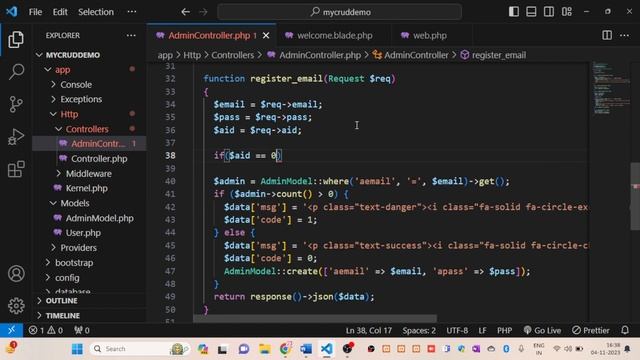 CRUD Using ajax & jquery in Laravel смотреть онлайн
