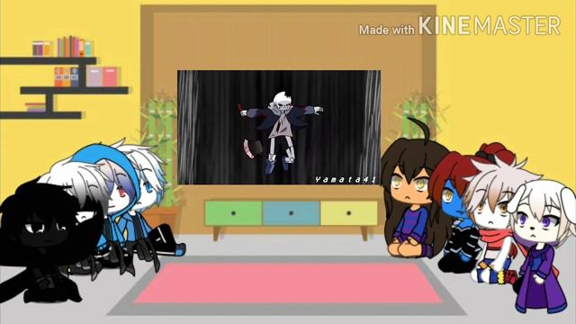 Реакция персонажей "Undertale" на битву:Киллер Санс против Хоррор Санса смотреть онлайн