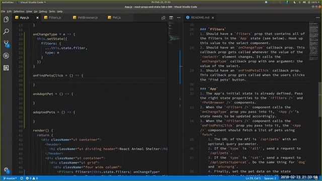 React: Props & State Lab смотреть онлайн