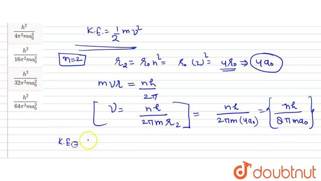 The kinetic energy of the electron in the second Bohr's orbit of a hydrogen atom [`a_(0)` смотреть онлайн