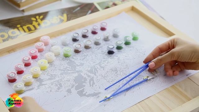 Распаковка картины по номерам по дереву "Планеты Картин" смотреть онлайн