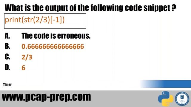 Python PCAP certification - Practice Tests. Sample Question #2. www.pcap-prep.com смотреть онлайн