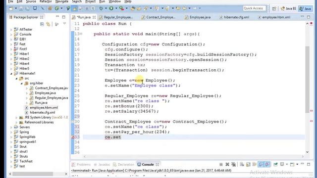 Hibernate Table Per Sub class Inheritance mapping using xml Tutorial 29 смотреть онлайн