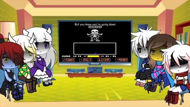 Undertale Reacts to: Undertale Genocide Package - Megalovania (Gacha Life) смотреть онлайн