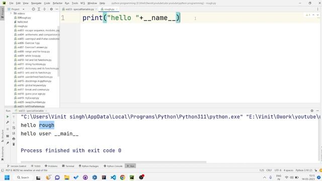 if __name__ == "__main__" Special variable | 33 | Basic python prorgamming смотреть онлайн