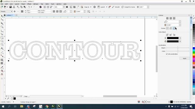 Corel Draw Tips & Tricks Contour Tool 2018 and down VS 2019 смотреть онлайн