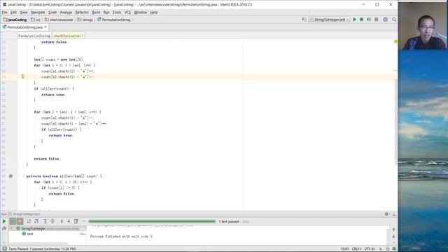 Java Coding Interview Strings 6 Check if the first string's permutation inside another string смотреть онлайн