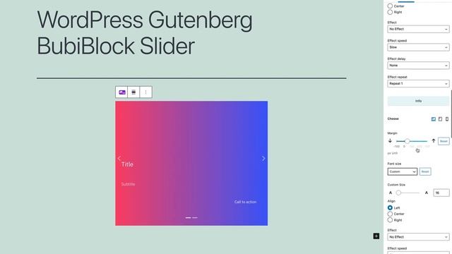 BubiBlock Slider for Gutenberg WordPress смотреть онлайн
