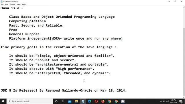 INTRODUCTION OF JAVA | JDK DOWNLOAD смотреть онлайн