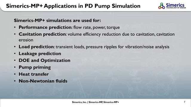 Webinar - Simerics-MP+ For Positive Displacement Pumps - 29th April, 2020