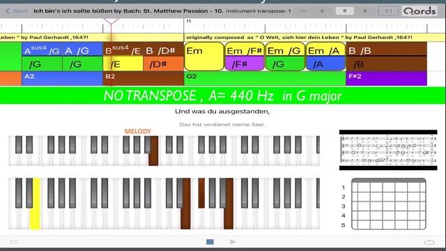 Ich Bin's, Ich Sollte Büßen in G major - J.S. Bach Matth.Passion BWV 244 No transpose. A= 440 Hz смотреть онлайн