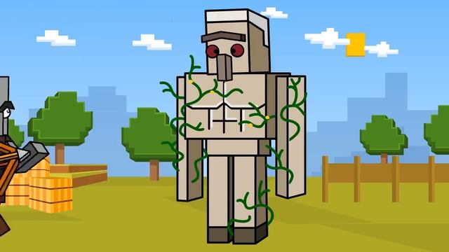 Villagers & Iron Golem | Block Squad (Minecraft Animation) смотреть онлайн