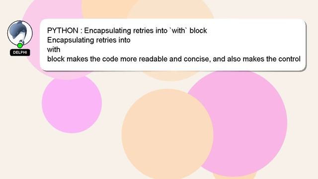 PYTHON : Encapsulating retries into `with` block смотреть онлайн