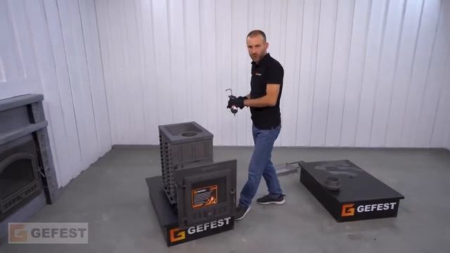 Сборка печи GFS-ЗК в облицовке