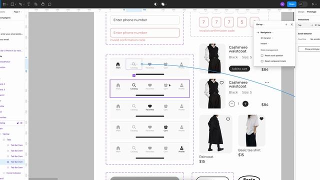 Интерактивный прототип в Figma, используя компоненты, smart animate и overlay смотреть онлайн