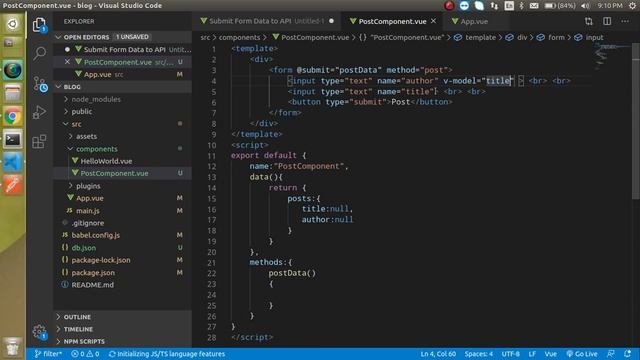 Vue js tutorial for beginners #24 Post API with form data смотреть онлайн