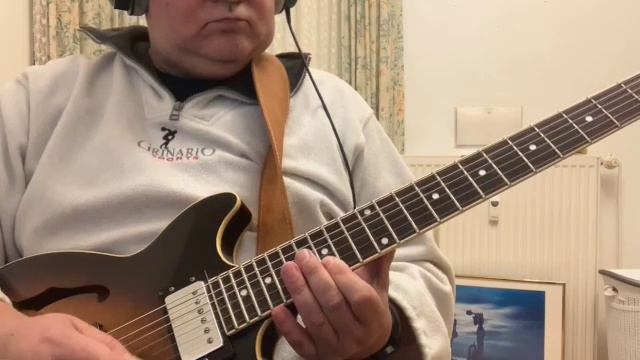 Santana Style Improvisation with Ibanez AM50 Guitar смотреть онлайн