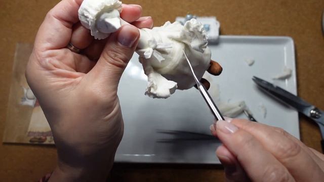 DIY Tutorial miniature spun cotton toy "Mrs. Goose" (Part 7). МК ватная игрушка " Гуся" (Часть 7) смотреть онлайн