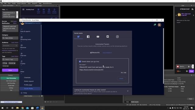 How to setup go live notification for twitch with streamelements obs смотреть онлайн
