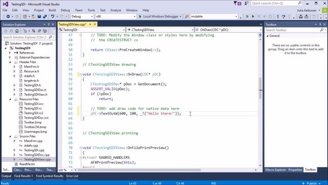 Visual C++ MFC Basics 3 Drawing in View using GDI | VC++ Lesson смотреть онлайн