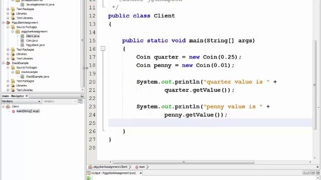 CIT2613 Advanced Java PiggyBank and Coin class смотреть онлайн