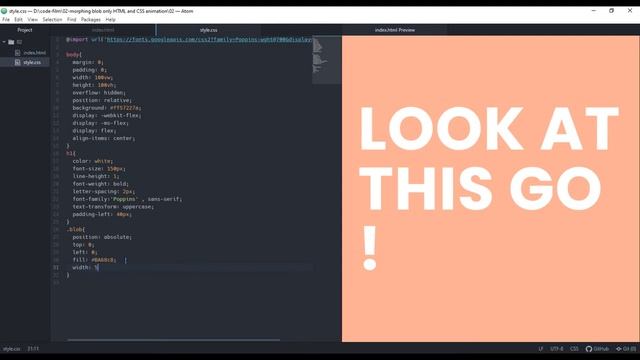 morphing blob only HTML and CSS animation смотреть онлайн