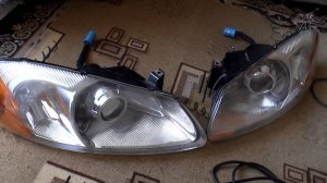 Установка би лед модулей в фары Додж Стратус 2004г. Линзы в фары своими руками.