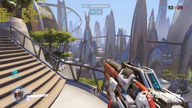 Тест Overwatch запуск на супер слабом ПК (2 ядра, 2 ОЗУ, GeForce GT 630 1 Гб) смотреть онлайн