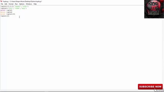 Python Lecture 6 Tuple in Python in Urdu/Hindi смотреть онлайн