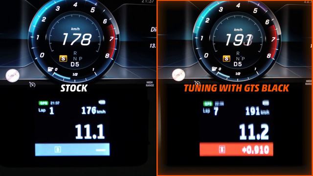 Mercedes G500 Acceleration test - Stock vs. Tuning (100-200 km/h, RaceChip GTS Black) смотреть онлайн