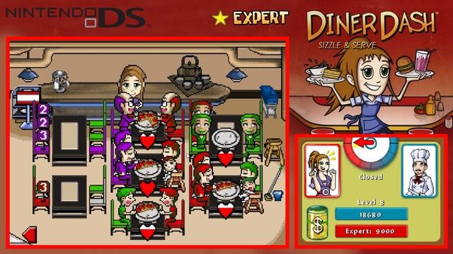 Diner Dash: Sizzle & Serve (Nintendo DS) - 1080p60 HD Walkthrough Part 12 - Sushi, Level 6 to 10 смотреть онлайн
